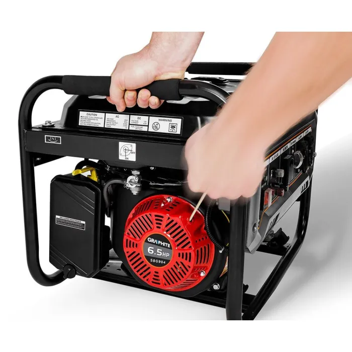 Генератор бензиновий GRAPHITE 230В (1 фаза), 2/2.2кВт, ручний стартер, AVR, 40кг