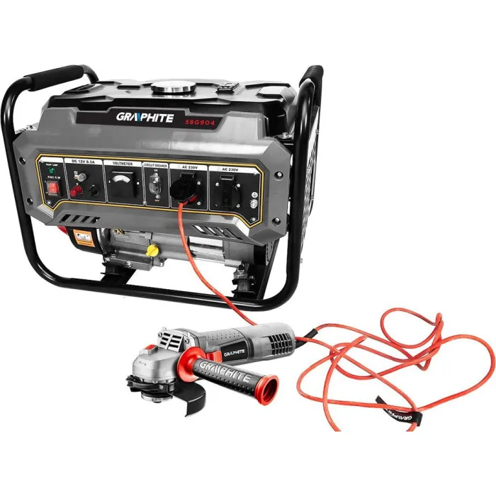 Генератор бензиновий GRAPHITE 230В (1 фаза), 2/2.2кВт, ручний стартер, AVR, 40кг