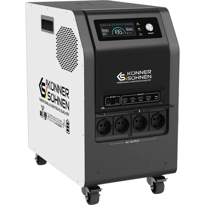 Портативна електростанція Konner&Sohnen KS 3000PS, 3000Вт, 3200Вт·год, LifePo4, 37кг