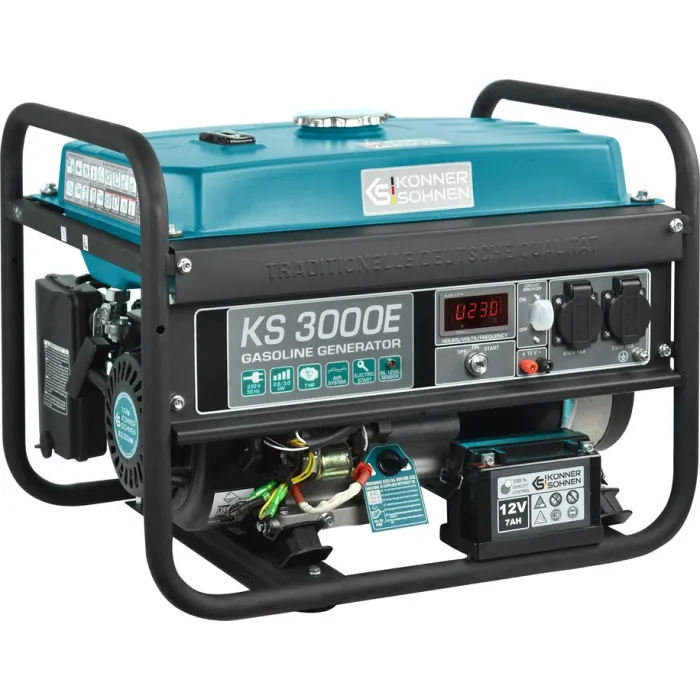 Генератор бензиновий Konner&Sohnen KS 3000E, 230В, 3.0кВт, електростартер, 46.1кг