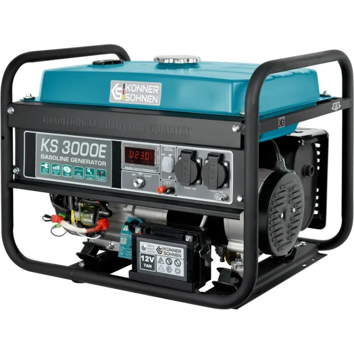 Генератор бензиновий Konner&Sohnen KS 3000E, 230В, 3.0кВт, електростартер, 46.1кг