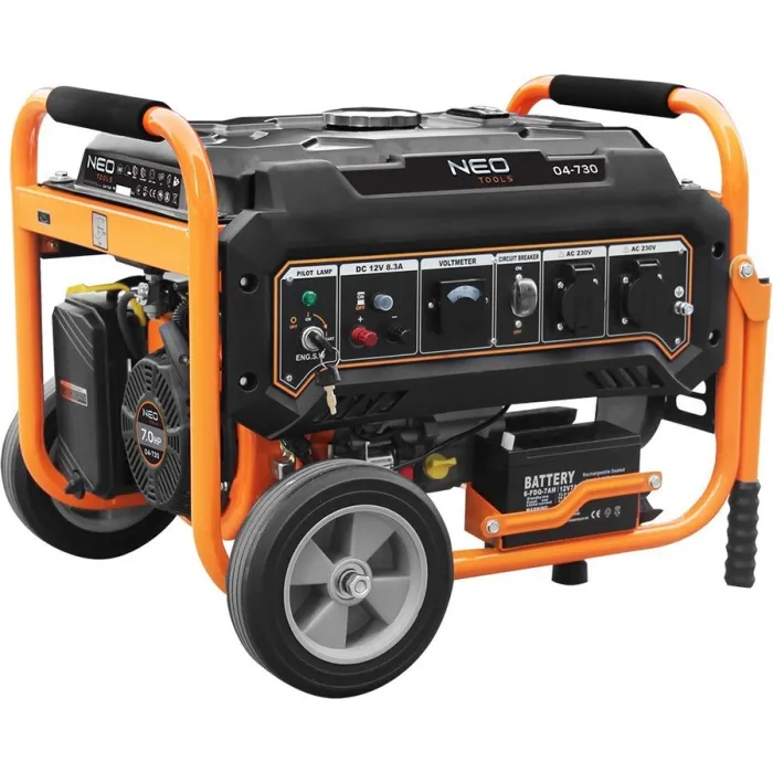 Генератор бензиновий Neo Tools 230В (1 фаза), 2.8/3кВт, електростартер, AVR, 45кг