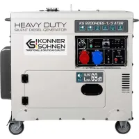 Генератор дизельний Konner&Sohnen KS 9200HDES-1/3 ATSR (EURO V),230/400В,6.5/6.0кВт,7.5/7.0кВт,1/3Фази, АВР(ATS), електростартер, 168кг
