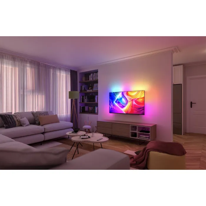 Телевізор 75" Philips QLED 4K 144Hz Smart Titan OS Black Ambilight 75PUS9010/12
