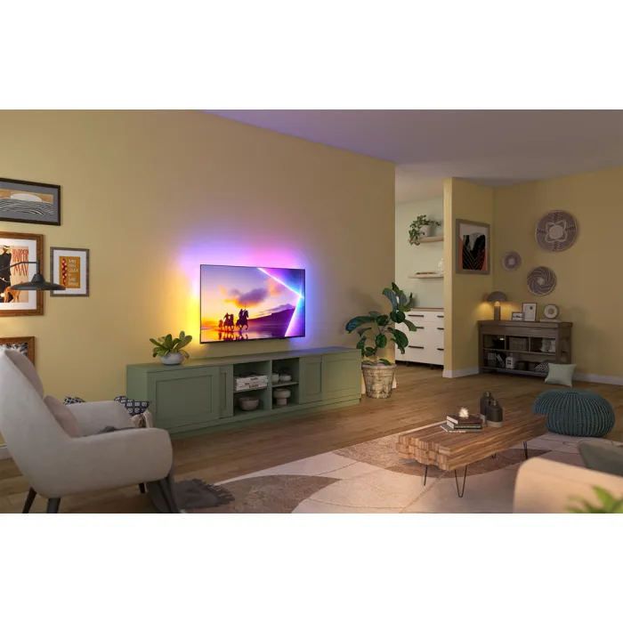 Телевізор 75" Philips QLED 4K 60Hz Smart Titan OS Black Ambilight 75PUS8510/12