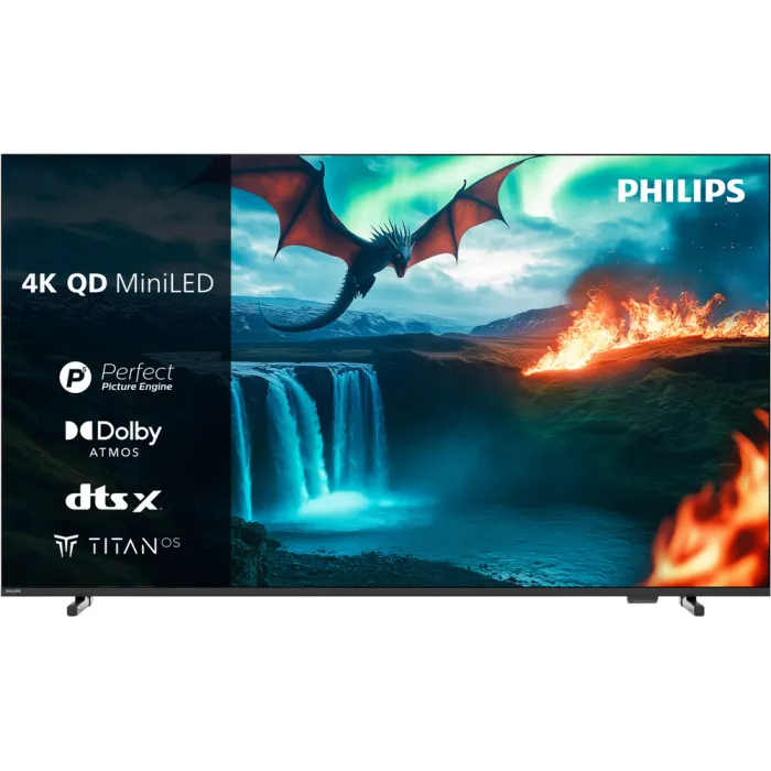 Телевізор 55" Philips MiniLED 4K 60Hz Smart Titan OS Black 55MLED820/12