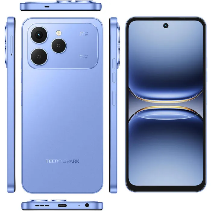 Смартфон TECNO Spark 40 (KM5n) 6.67" 8/256ГБ, 2SIM, 5200мА•год, Mirage Blue