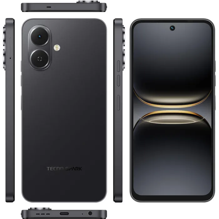 Смартфон TECNO Spark Go 2 (KM4) 6.67" 4/128ГБ, 2SIM, 5000мА•год, Ink Black