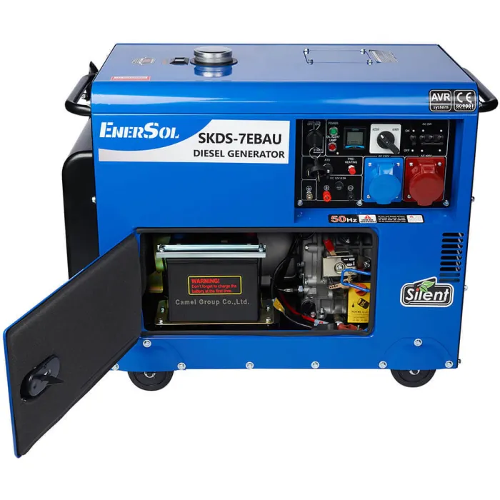 Генератор дизельний EnerSol SKDS-7EBAU 6/6.5 кВт 1 та 3 фази електричний пуск AVR