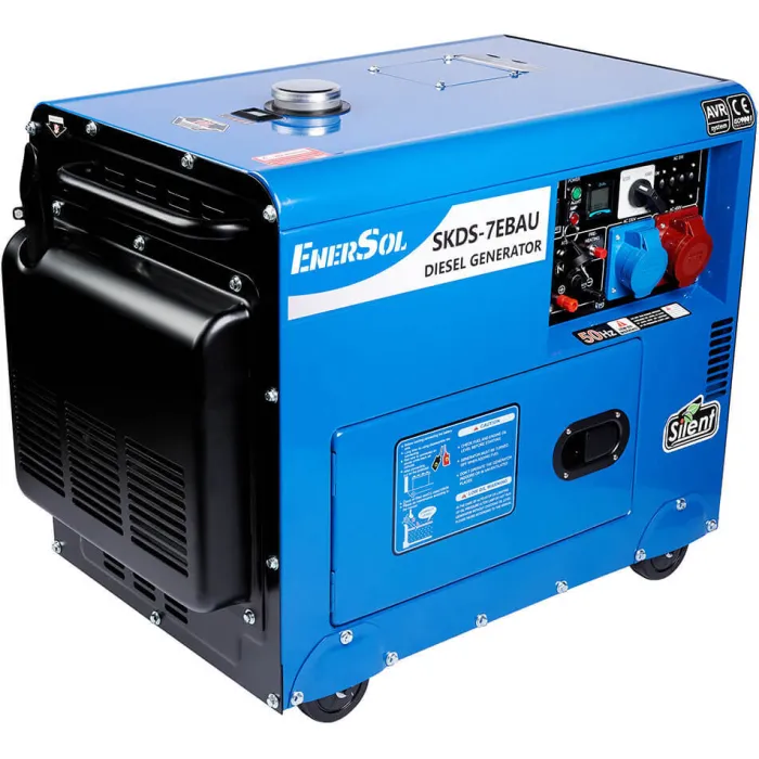Генератор дизельний EnerSol SKDS-7EBAU 6/6.5 кВт 1 та 3 фази електричний пуск AVR