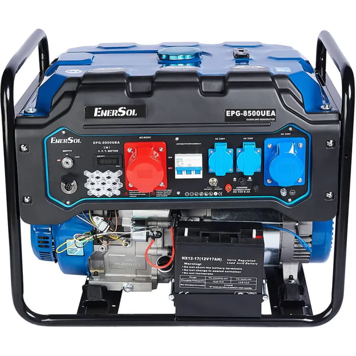 Генератор бензиновий EnerSol EPG-8500UEA 8/8.5 кВт 1 та 3 фази електричний/ручний пуск AVR