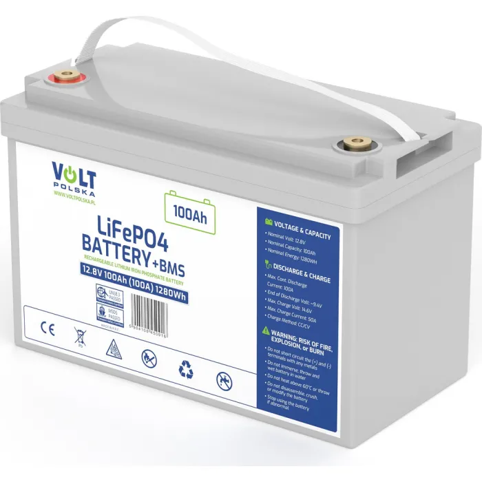 Акумуляторна батарея Volt Polska LiFePO4 12.8V 100Ah/100A BMS 6AKLI10012