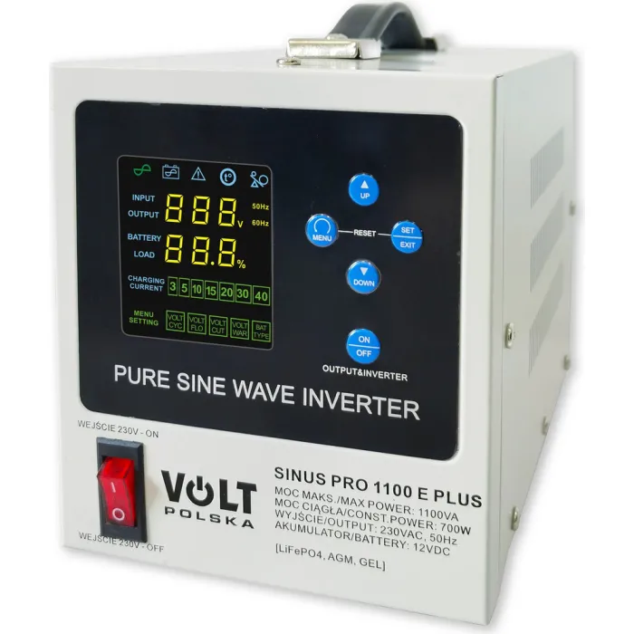 ДБЖ Volt Polska Sinus PRO 1100 E Plus 12/230V 700W/1100VA (3SPM11012M)