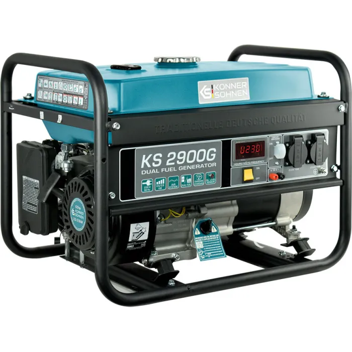 Генератор газобензиновий Konner&Sohnen KS 2900G, 230В, 2.9кВт, ручний стартер, 43кг