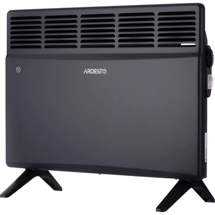 Конвектор електричний ARDESTO CH-1500MCA, 1500 Вт, 15 м2, закритий нагрів. елемент, IP24, мех. керування, антрацит матовий