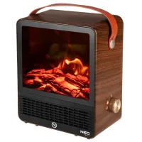 Камін електричний, декоративний Neo Tools, 850/1500Вт, 15–20м2, регулятор, 25х14.4х30.4см, дерево