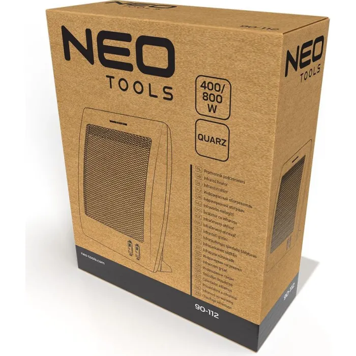 Обігрівач інфрачервоний Neo Tools, 800Вт, кварцовий нагрів. елемент, білий