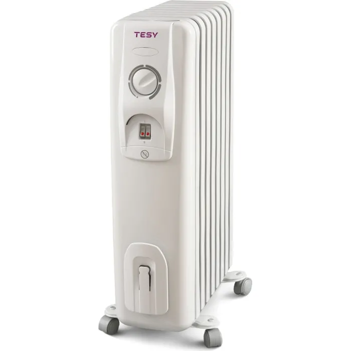 Обігрівач оливний TESY CC 2008 E05 R, 24м2, 2000Вт, мех. упр-ння, 8 секцій, білий