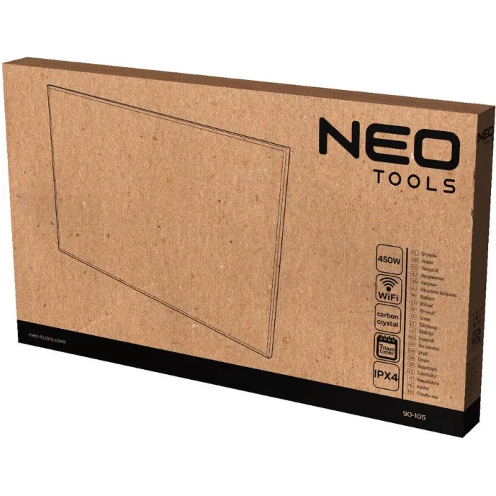 Панель інфрачервона Neo Tools 90-105 450Вт WIFI, IP24, термостат, білий
