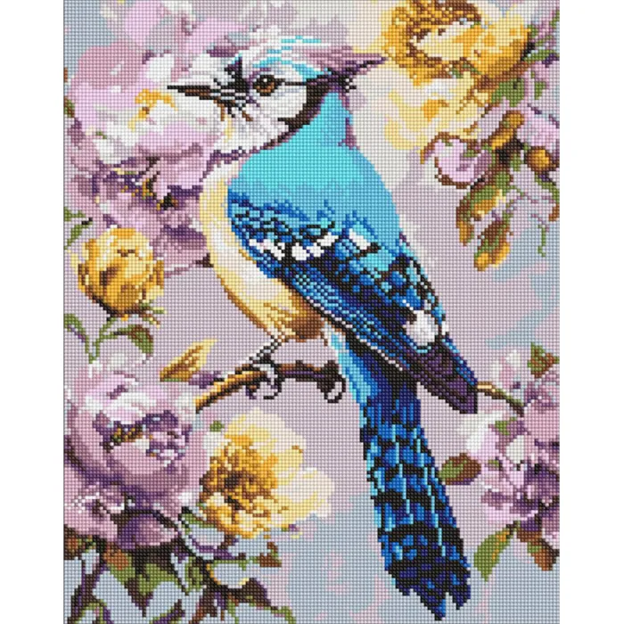 Алмазна мозаїка Сойка в півоніях AMO8294, 40x50 см