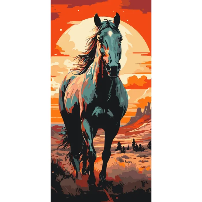 Картина за номерами Horse art 11541-AC 40x80 см