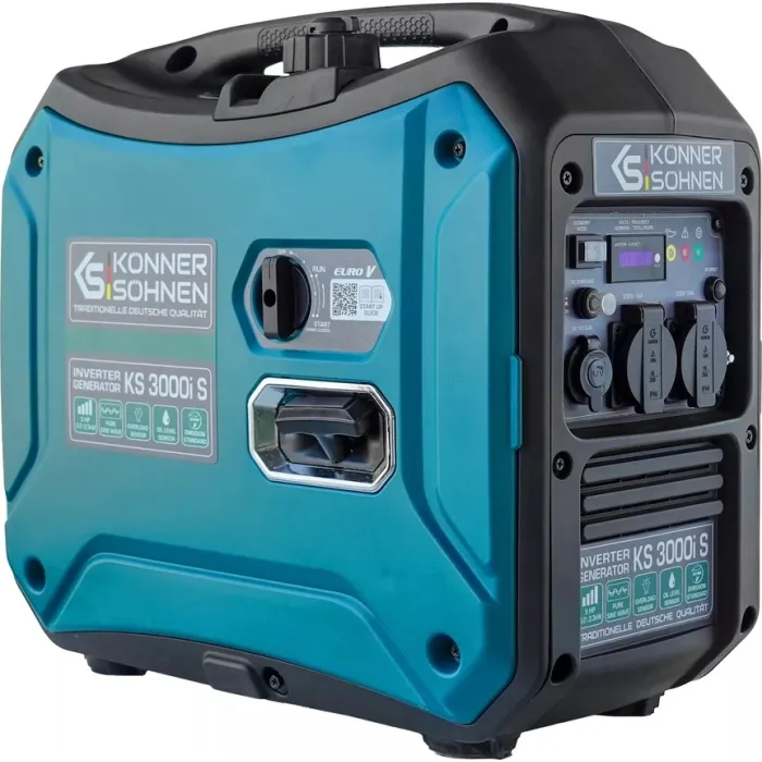 Генератор бензиновий інверторний Konner&Sohnen KS 3000i S 230В, 3-3.3кВт, ручний стартер, 23кг