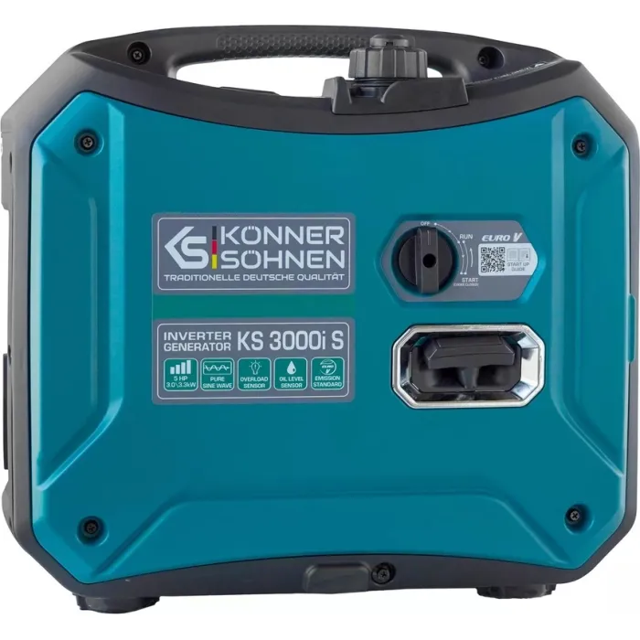 Генератор бензиновий інверторний Konner&Sohnen KS 3000i S 230В, 3-3.3кВт, ручний стартер, 23кг