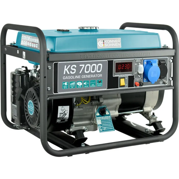Генератор бензиновий Konner&Sohnen KS 7000, 230В, 5.5кВт, ручний стартер, 69.2кг