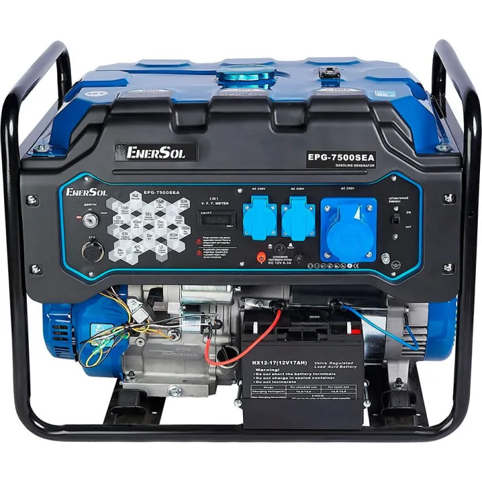 Генератор бензиновий EnerSol 230В 7/7.5кВт електростартер двигун EnerSol ES-450G 84.5кг