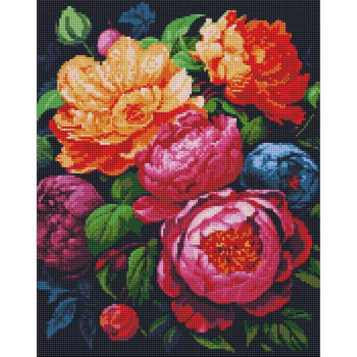 Алмазна мозаїка Барвистий букет ©art_selena_ua AMO7850, 40x50см