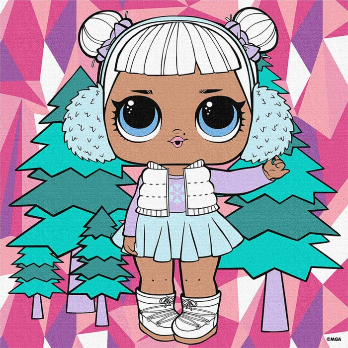 Картина за номерами L.O.L. Surprise! Winter chill. Snow Angel KHO1318, 25x25 см