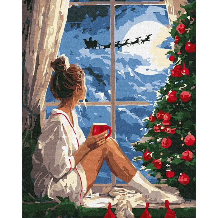 Картина за номерами Різдвяний вечір ©art_selena_ua KHO8696, 40x50 см