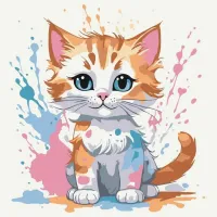 Картина за номерами Кольоровий пухнастик ©arttem_illustration 15602-AC 30x30 см