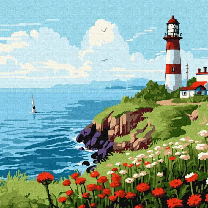 Картина за номерами Маяк на горизонті KHO2788 30x30см