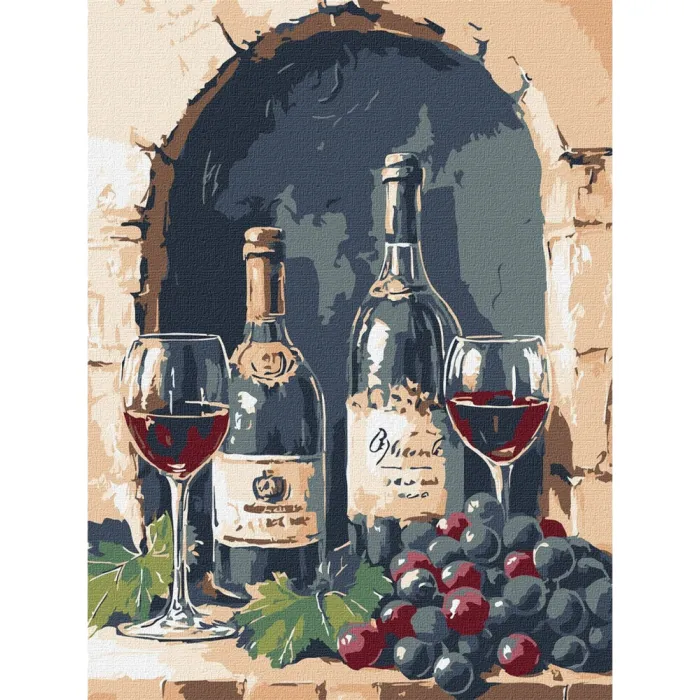 Картина за номерами Гармонія вина ©art_selena_ua KHO5730, 30x40 см