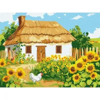 Картина за номерами Рідний будиночок ©art_selena_ua KHO6350, 30x40 см
