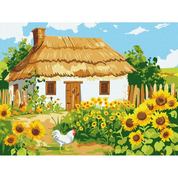Картина за номерами Рідний будиночок ©art_selena_ua KHO6350, 30x40 см
