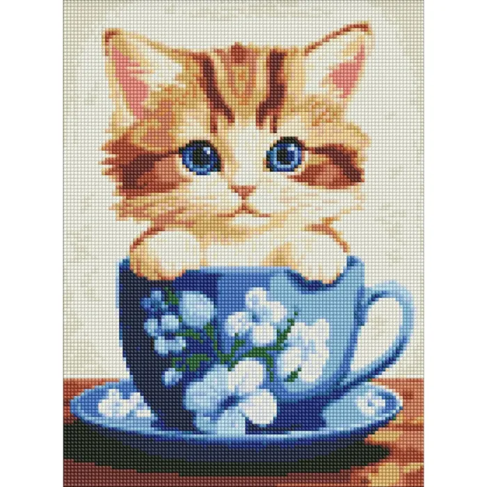 Алмазна мозаїка Пустотливе кошеня©art_selena_ua AMO7782, 30x40см