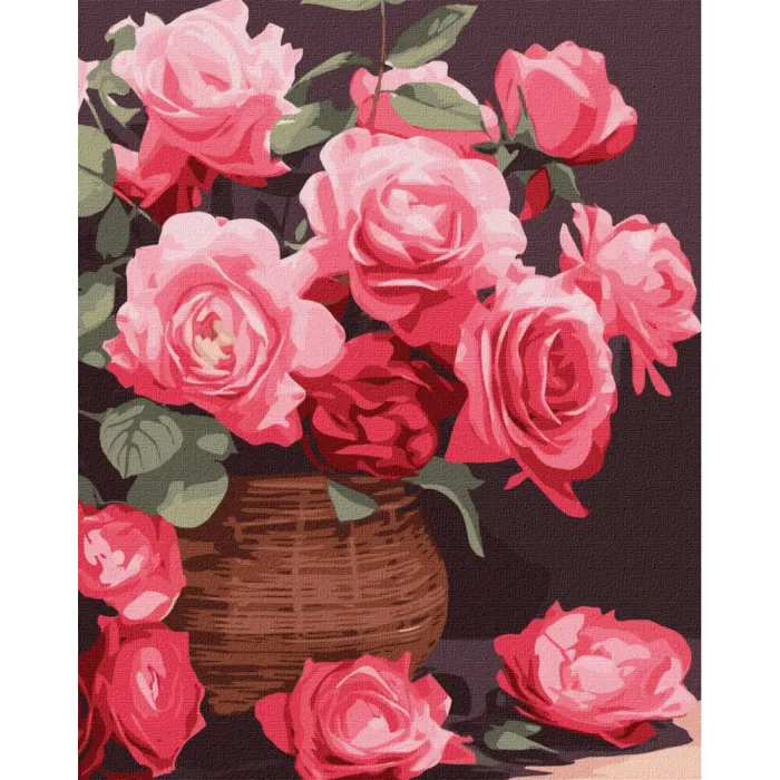 Картина за номерами Барвисті троянди ©art_selena_ua KHO3250, 40x50см