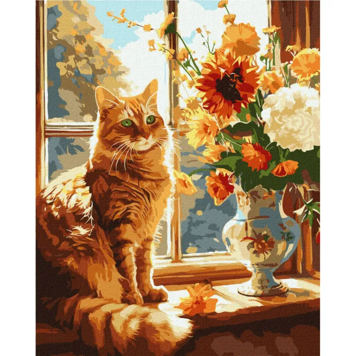 Картина за номерами Рудий котик KHO6604 40x50см
