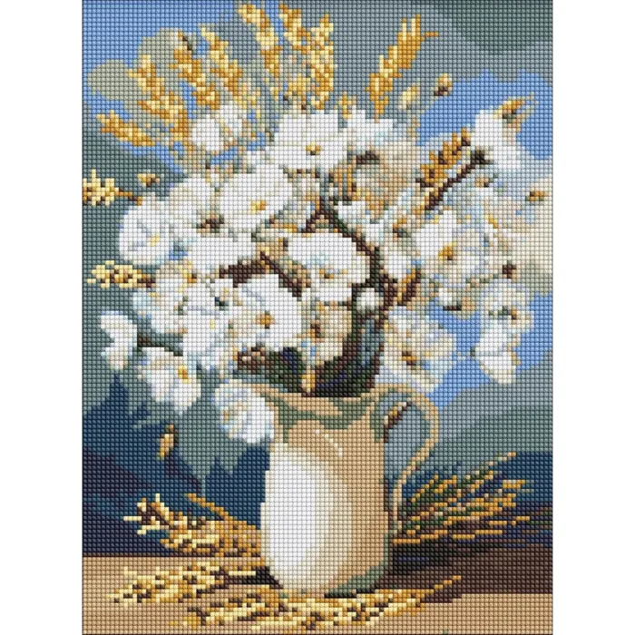 Алмазна мозаїка Білі маки і пшениця ©art_selena_ua AMO20053, 30x40 см
