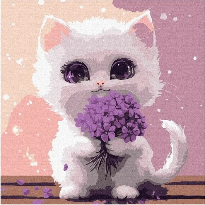 Картина за номерами Сонячний мурчик ©art_selena_ua KHO6772, 30x30 см