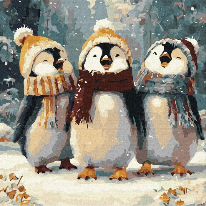 Картина за номерами Щасливі співи ©art_selena_ua KHO6856, 40x50 см