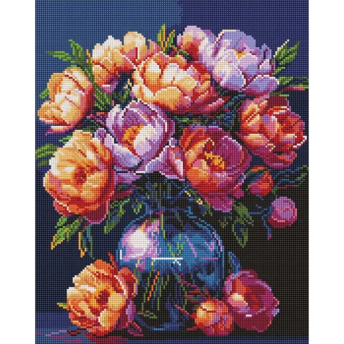 Алмазна мозаїка Букет півоній ©art_selena_ua AMO20028, 40x50 см