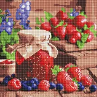 Алмазна мозаїка Малинове варення ©art_selena_ua AMO8082, 40x40 см
