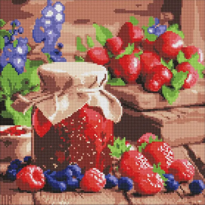 Алмазна мозаїка Малинове варення ©art_selena_ua AMO8082, 40x40 см