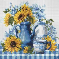 Алмазна мозаїка Сонячна кава ©art_selena_ua AMO8342, 40x40 см