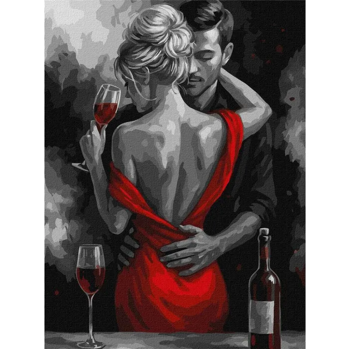 Картина за номерами Червоне кохання ©art_selena_ua KHO8697, 30x40 см