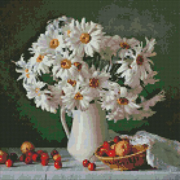 Алмазна мозаїка Ромашкова краса Ідейка AMO7331 40x40см