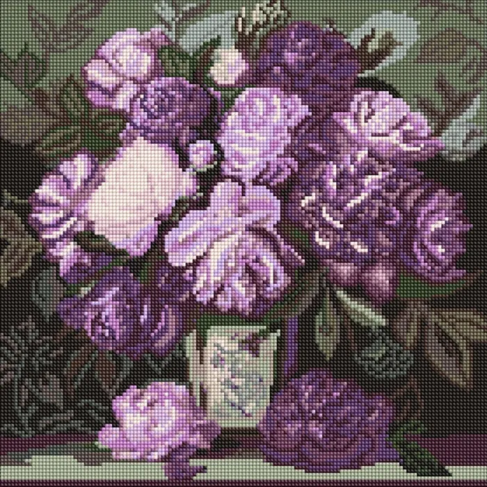 Алмазна мозаїка Мелодія пелюсткових барв ©art_selena_ua AMO20038, 40x40 см